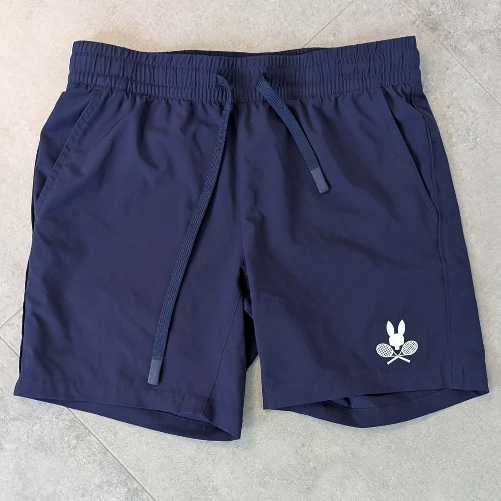 Psycho Bunny Swim Shorts Navy White Logo Trunks Size Small